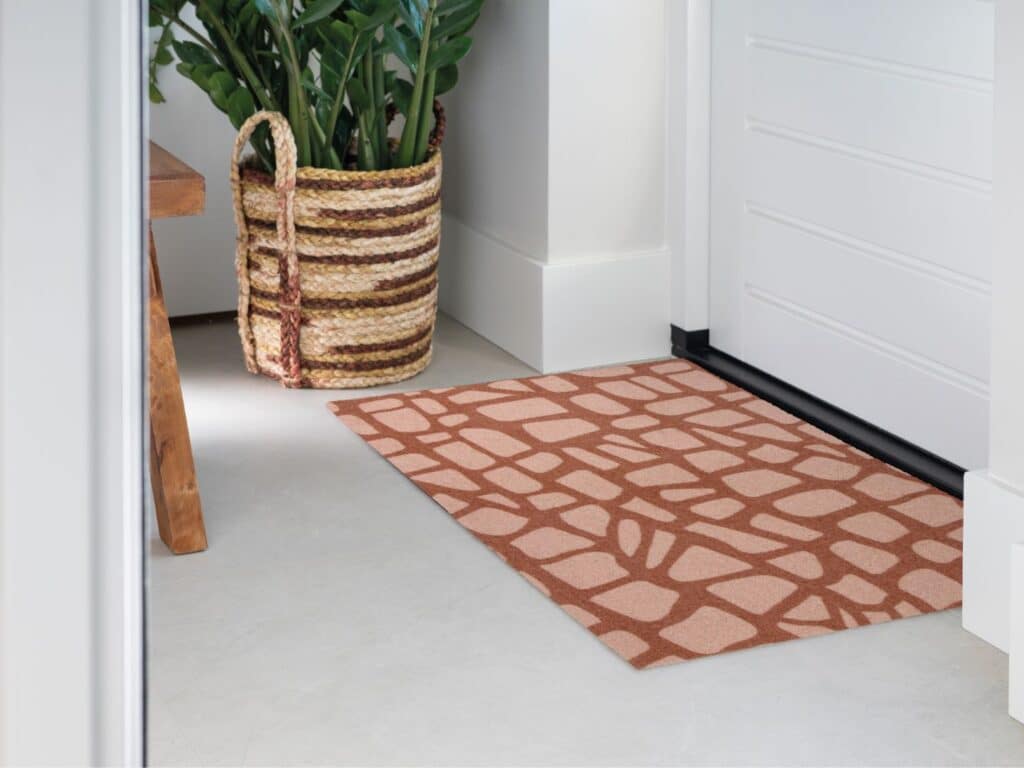 Photo of Mattigo Croc & Roll brown doormat at a front door