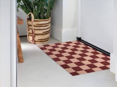 Photo of Mattigo Pixel Perfect brown doormat at a front door