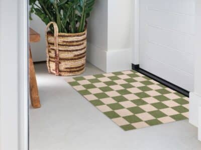 Photo of Mattigo Pixel Perfect green doormat at a front door